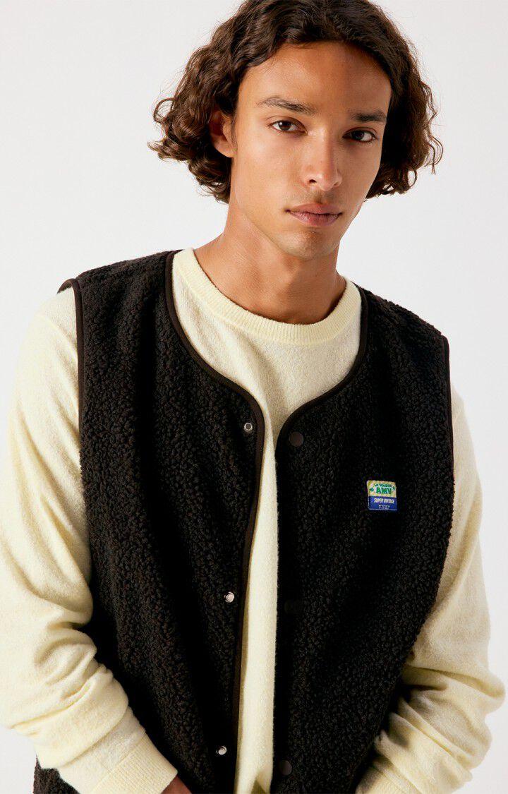 American Vintage Hoktown BrownieTeddyfleece Weste Herren dunkelbraun